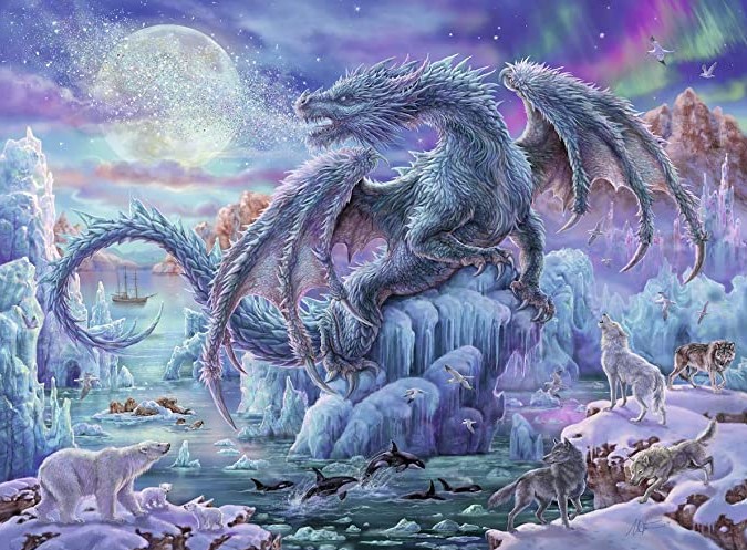 Mystical Ice Dragon Puzzle 500 PCS Ravensburger