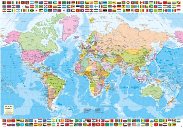 World Map CSB040117 Castorland Jigsaw Premium Maxi 40 Pc 