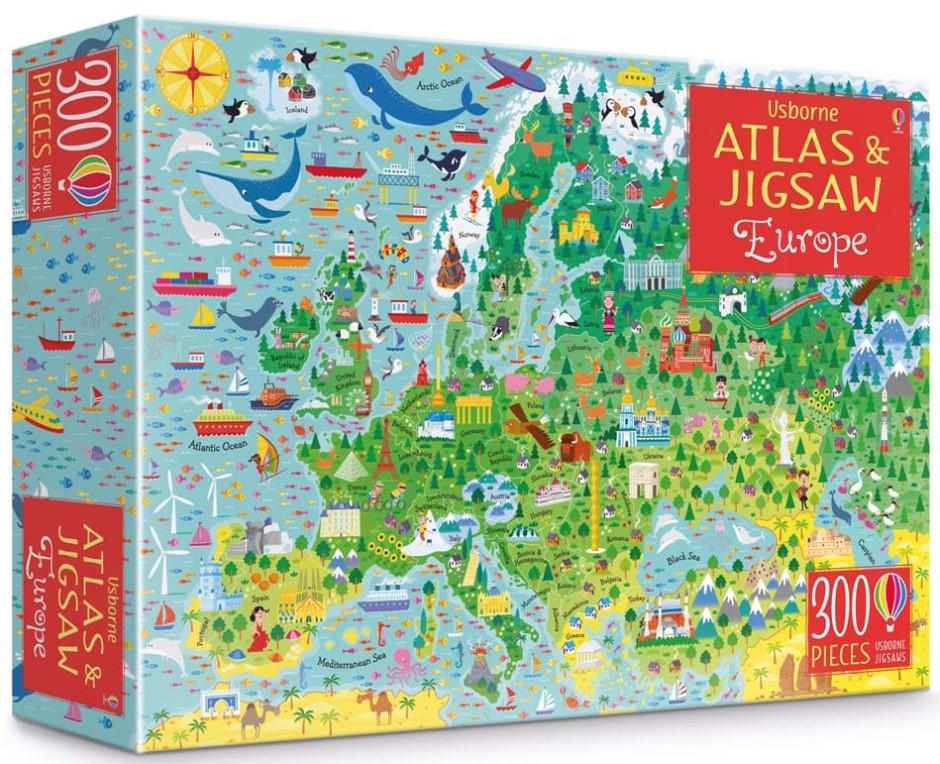Usborne Atlas and Jigsaw of Europe 300 PCS