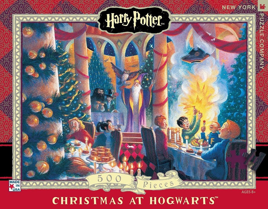 New York Puzzle Company Harry Potter Christmas At Hogwarts Jigsaw Puzzle 500 PCS