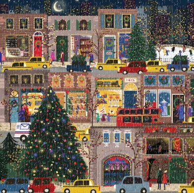 Galison Winter Lights Foil Puzzle 500 Pieces