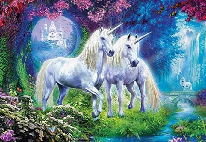 Unicorns In The Forest Jigsaw Puzzle 500 PCS