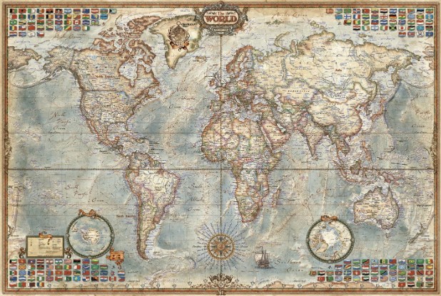 Educa Borras Map of The World Jigsaw Puzzle 1500 Pieces 4000 Pieces