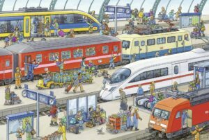 Ravensburger Busy Train Station Puzzle 2 x 24 Pieces